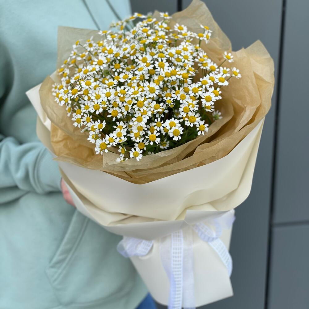 Букет из 7 веточек ромашек (танацетума)