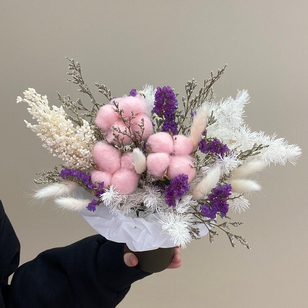 Стаканчик их хлопка и сухоцветов