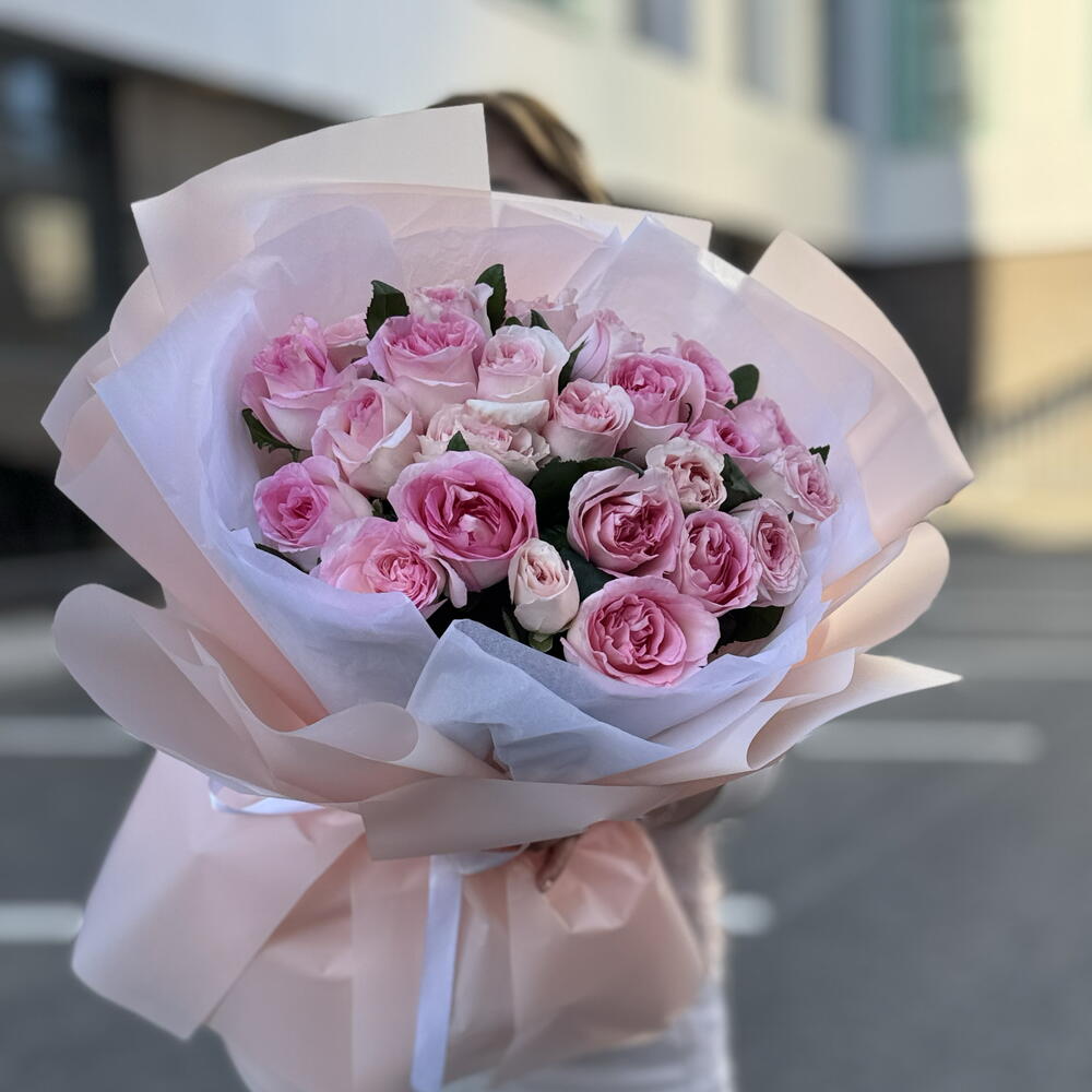 Roses in lavish packaging
