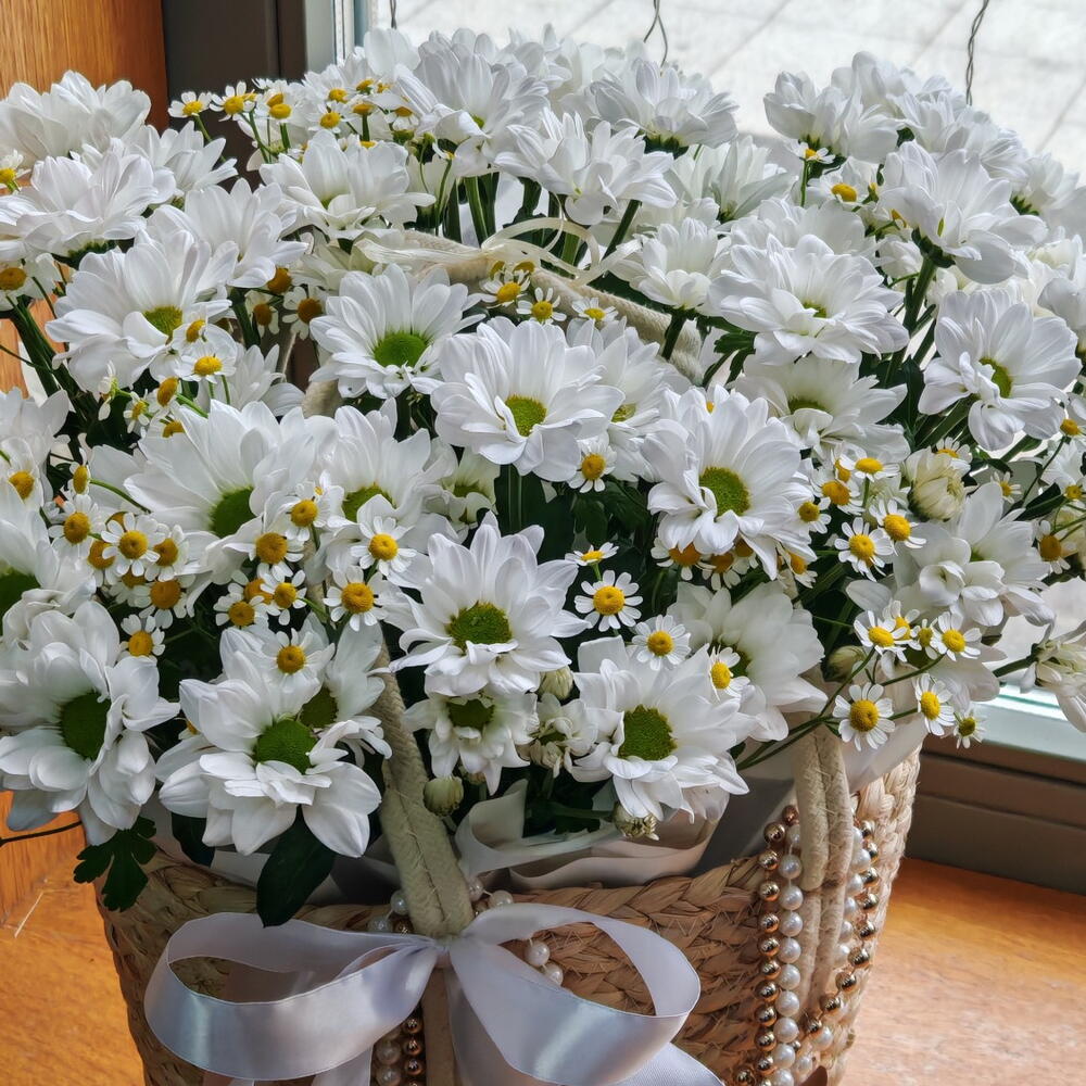 Корзина "Ромашковая сумка"