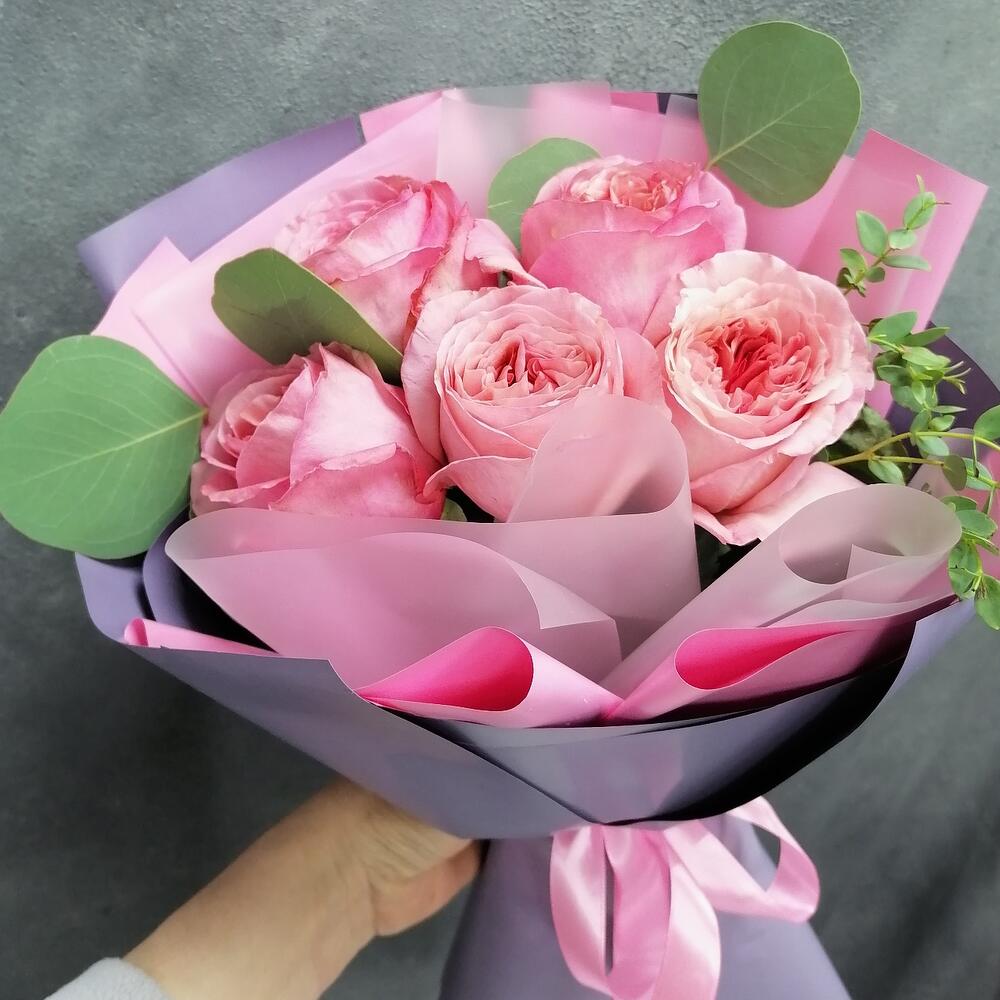 💖Букет Пионовидных роз Пинк о Хара💖