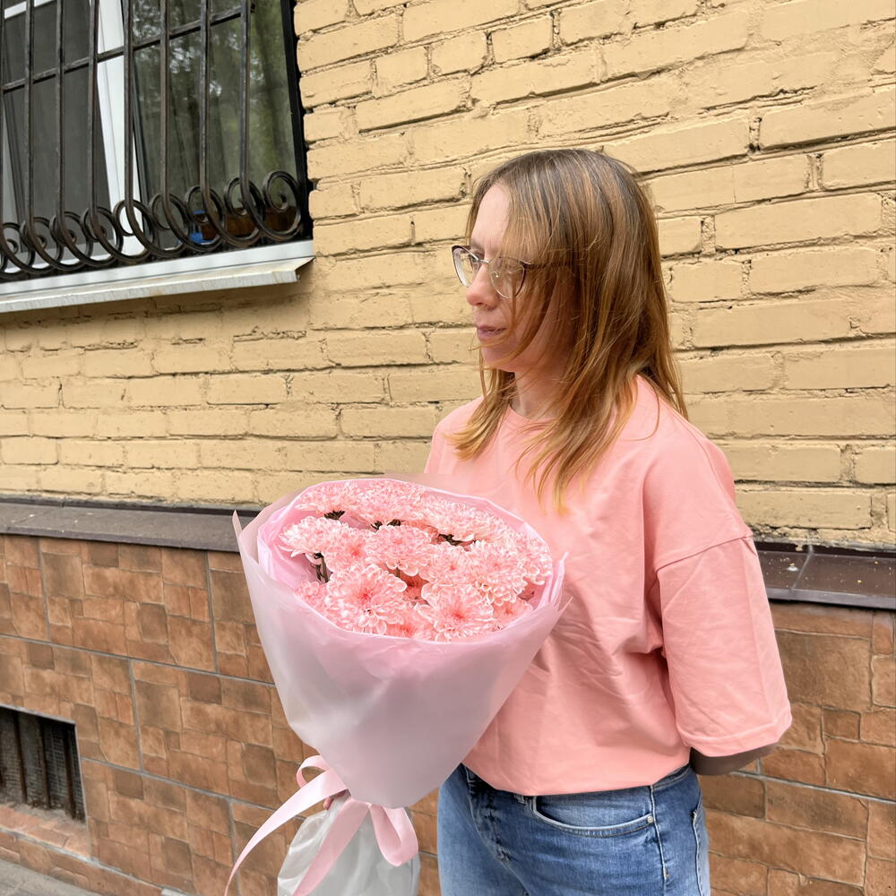 Букет из 3 кустов хризантем