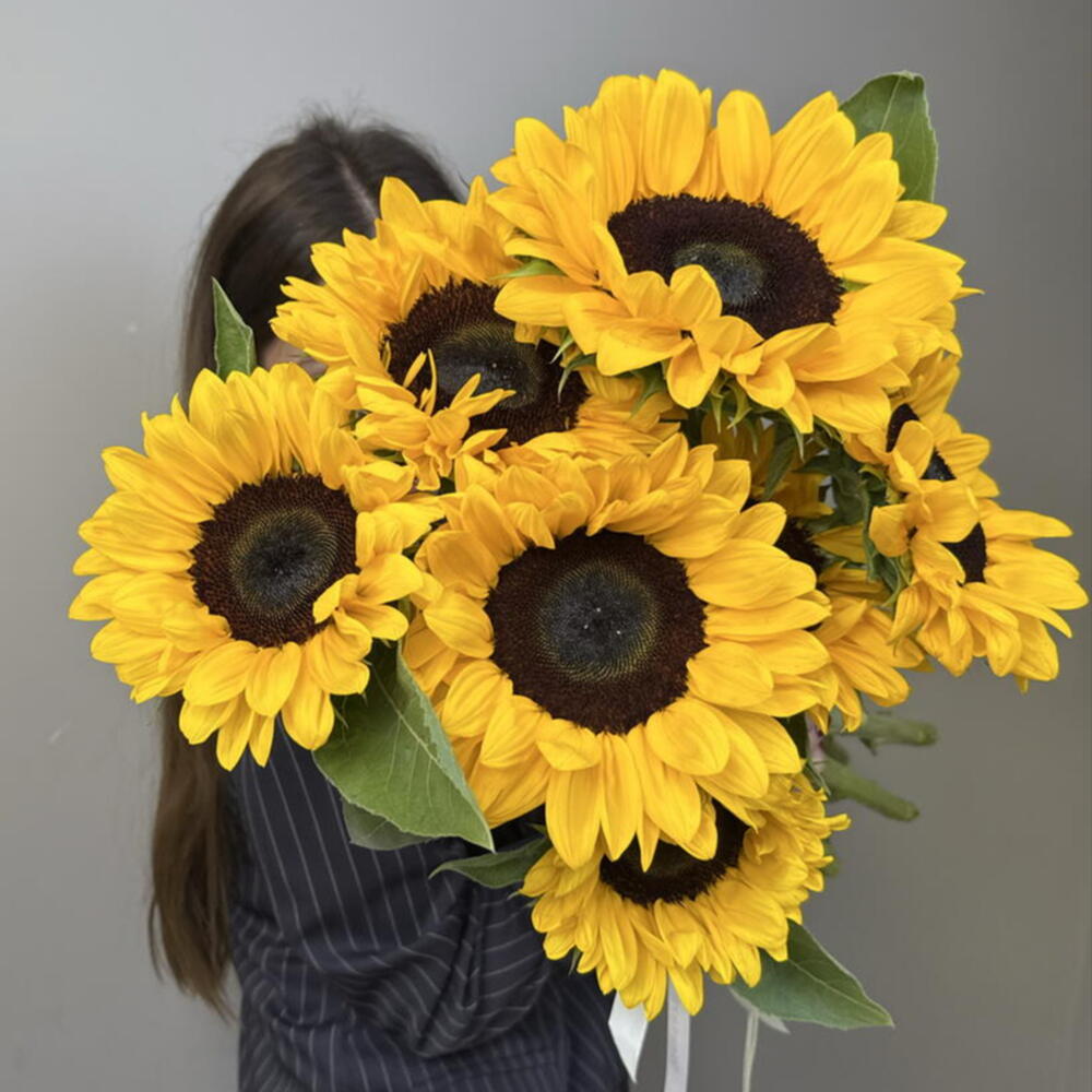Моно букет с подсолнухами 🌼
