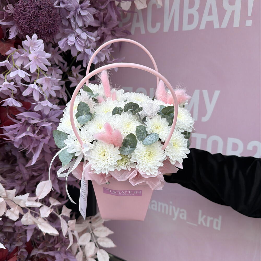 ХРИЗАНТЕМА В СУМОЧКЕ ГОТОВ К ДОСТАВКЕ 4