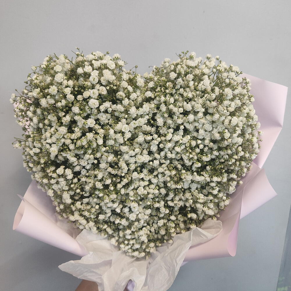 Сердце из гипсофилы