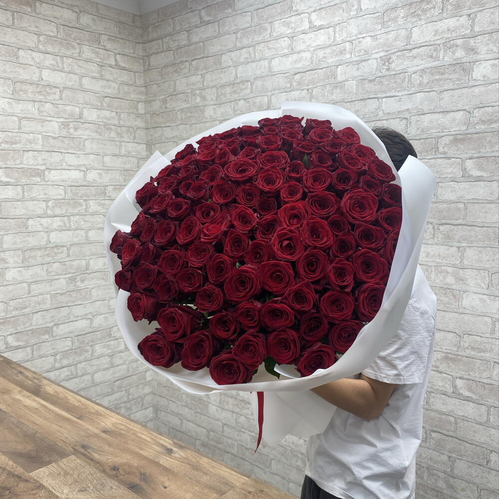 101 красная Роза🌹🌹🌹