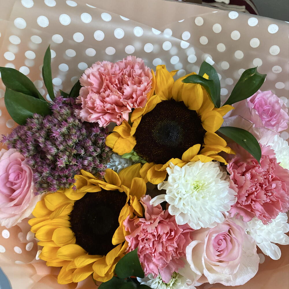 Осенний букет с подсолнухом🕊️🌸🌿