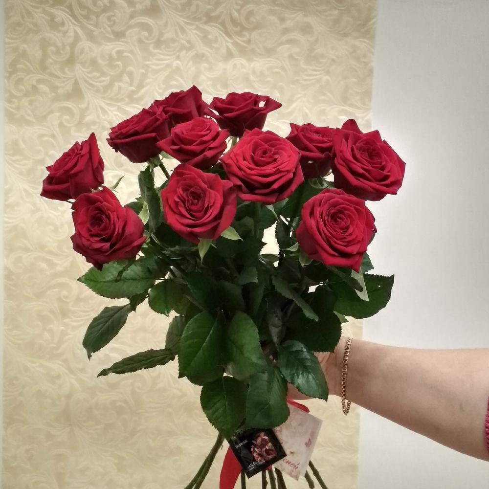 🥇 Красный бархат 13 бордовых роз ♥️