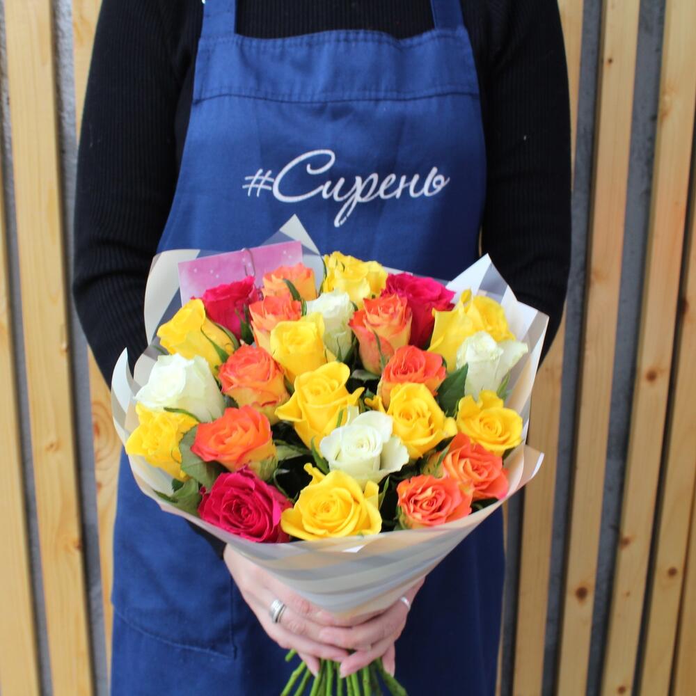 25 розочек микс, Цветы и подарки в Перми, купить по цене 1995 RUB ...