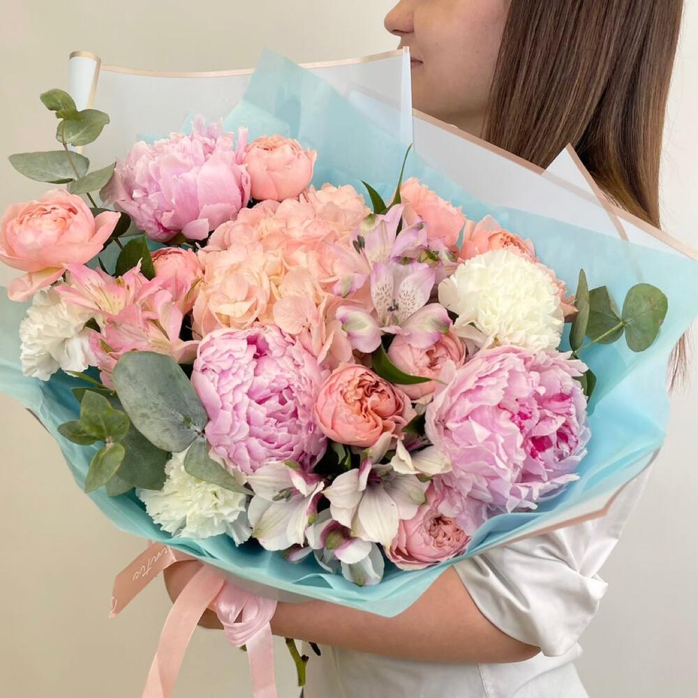 Ты мое счастье 💝 Пион, гортензия, альстромерия