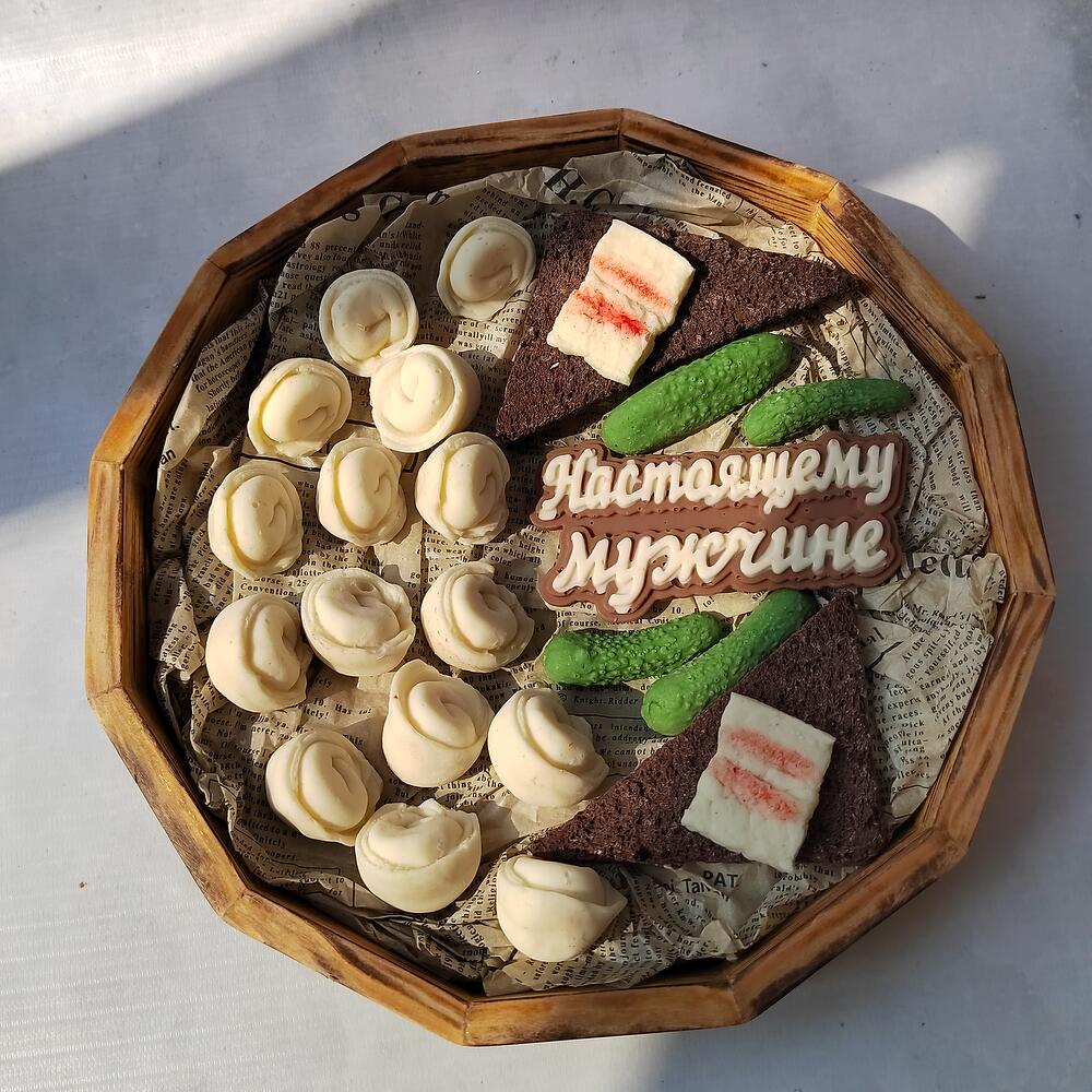 Набор  с шоколадными пельмешками Настоящему мужчине