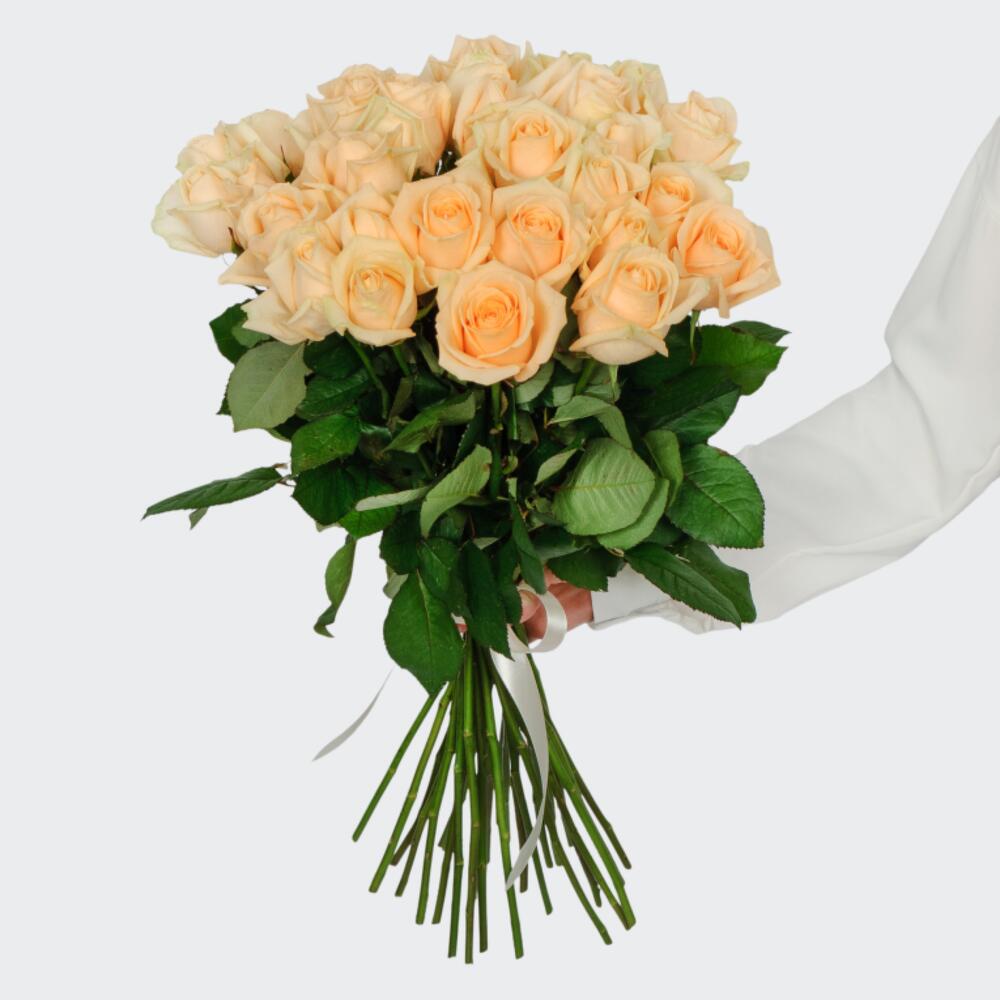 🏵️Букет из 19 роз Пич Аваланш