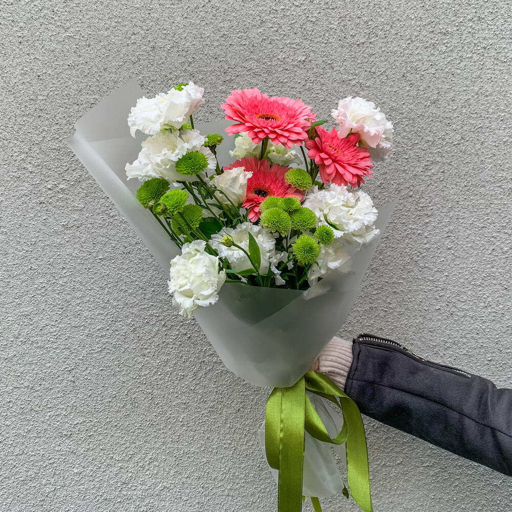 Gerberas and eustomas