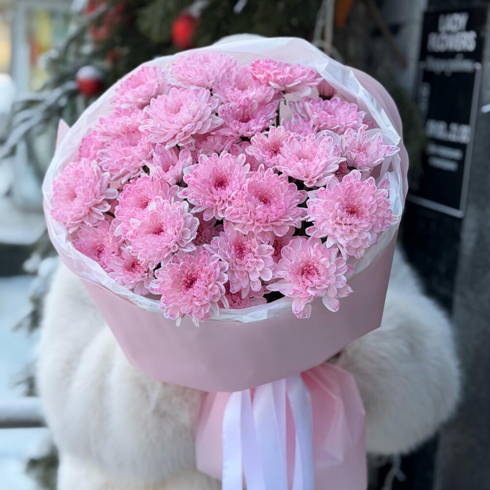 Розовая хризантема в изумительном цвете 🥰 / цветы с доставкой в Уфе