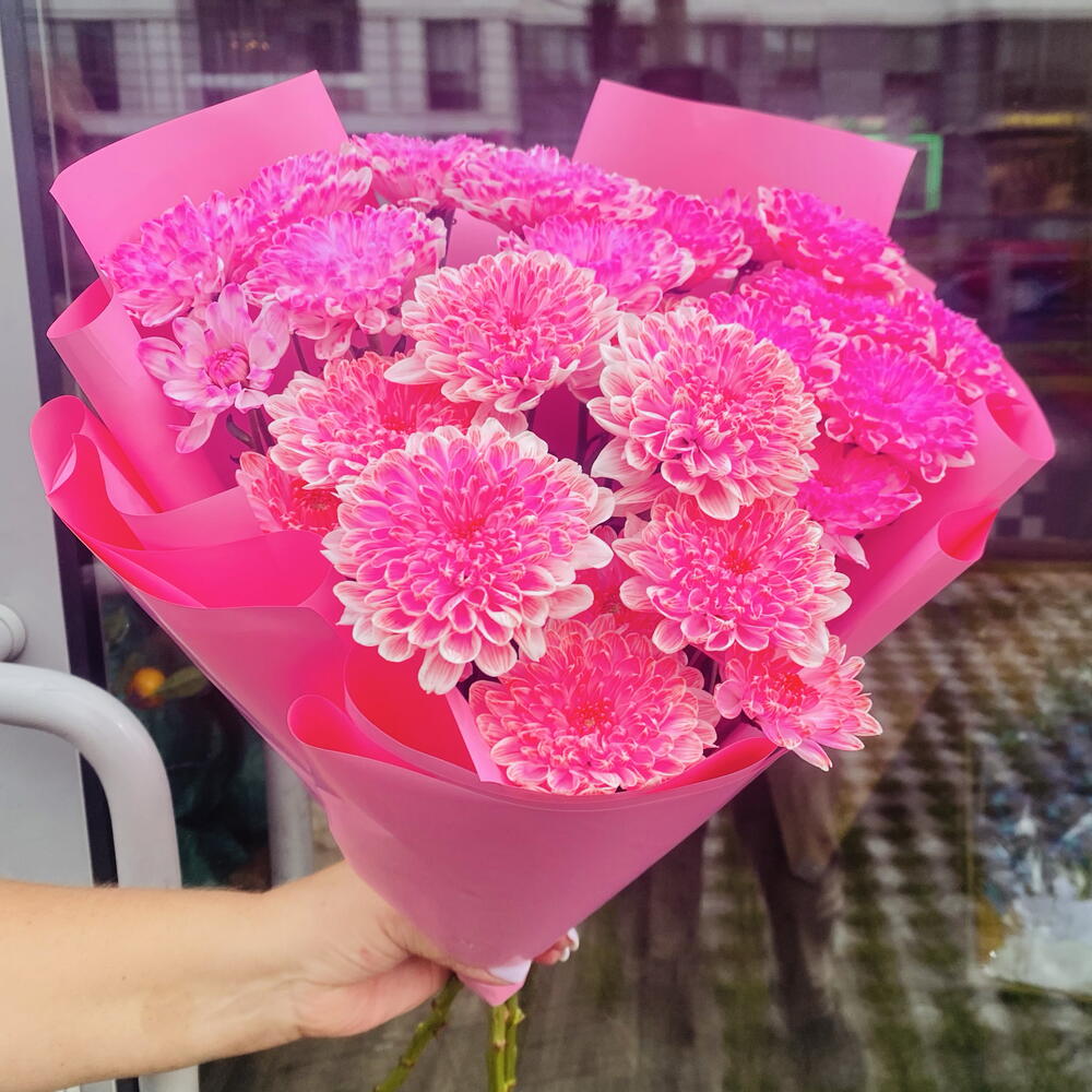 Букет из розовых хризантем💐
