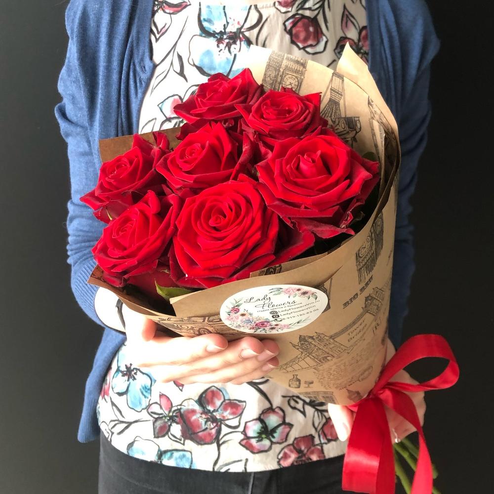 FlowersLab - 7 роз в крафте