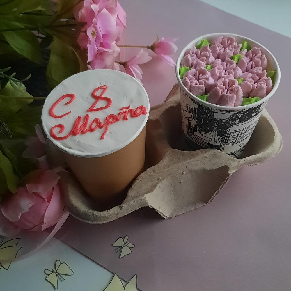 Торт в стакане десерт для мамы, подруги, сестры, бабушки