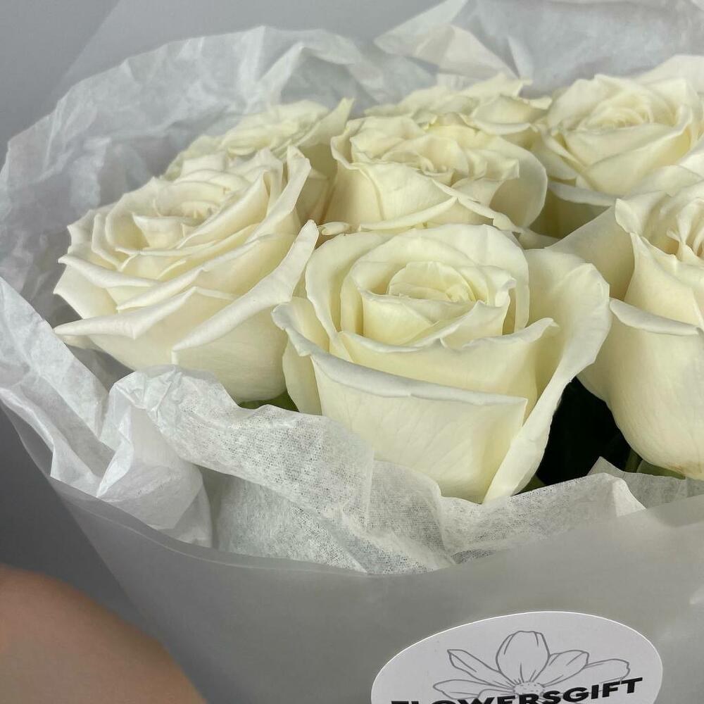 🌹 Букет от Flowersgift из 7 белых роз ▪️ 6