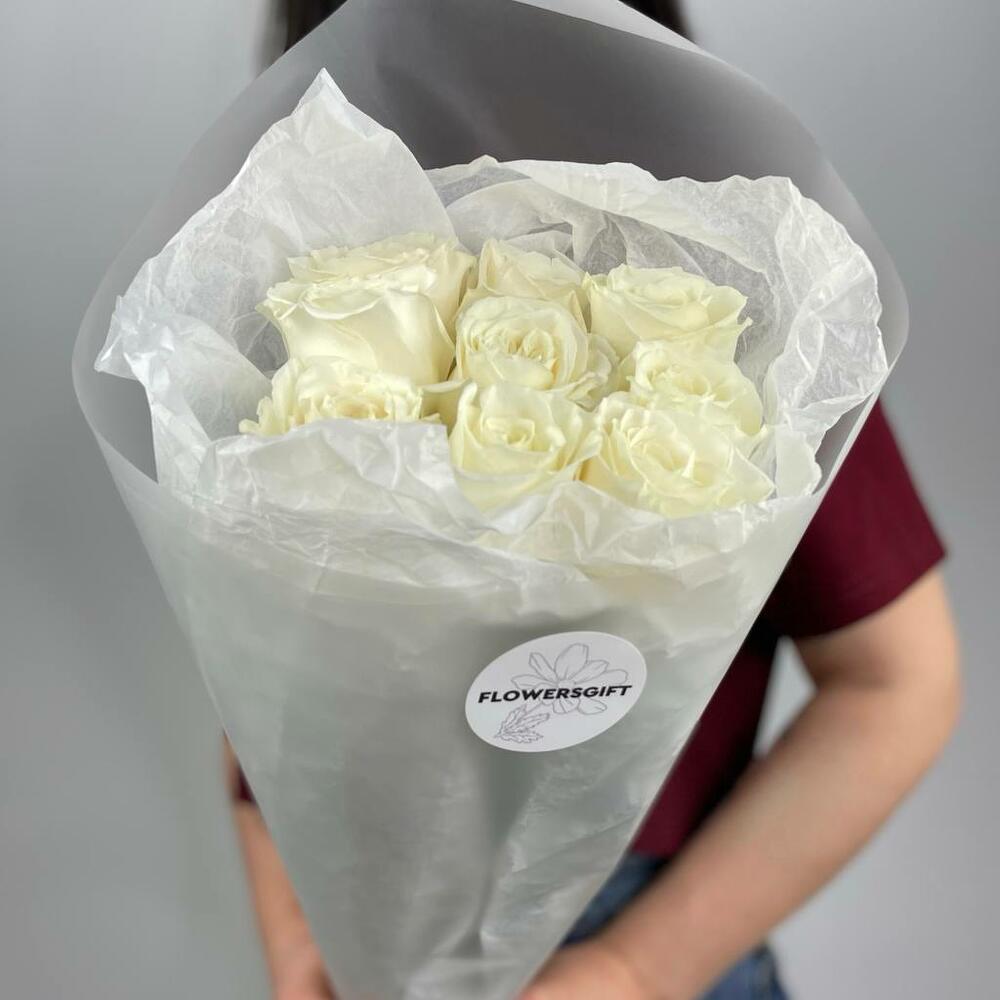 🌹 Букет от Flowersgift из 9 белых роз ▪️ 11
