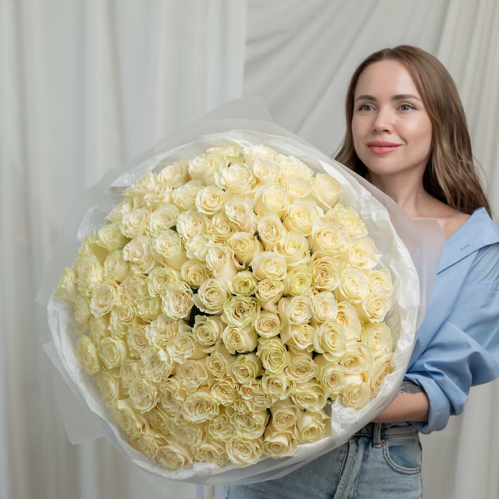 101 белая роза
