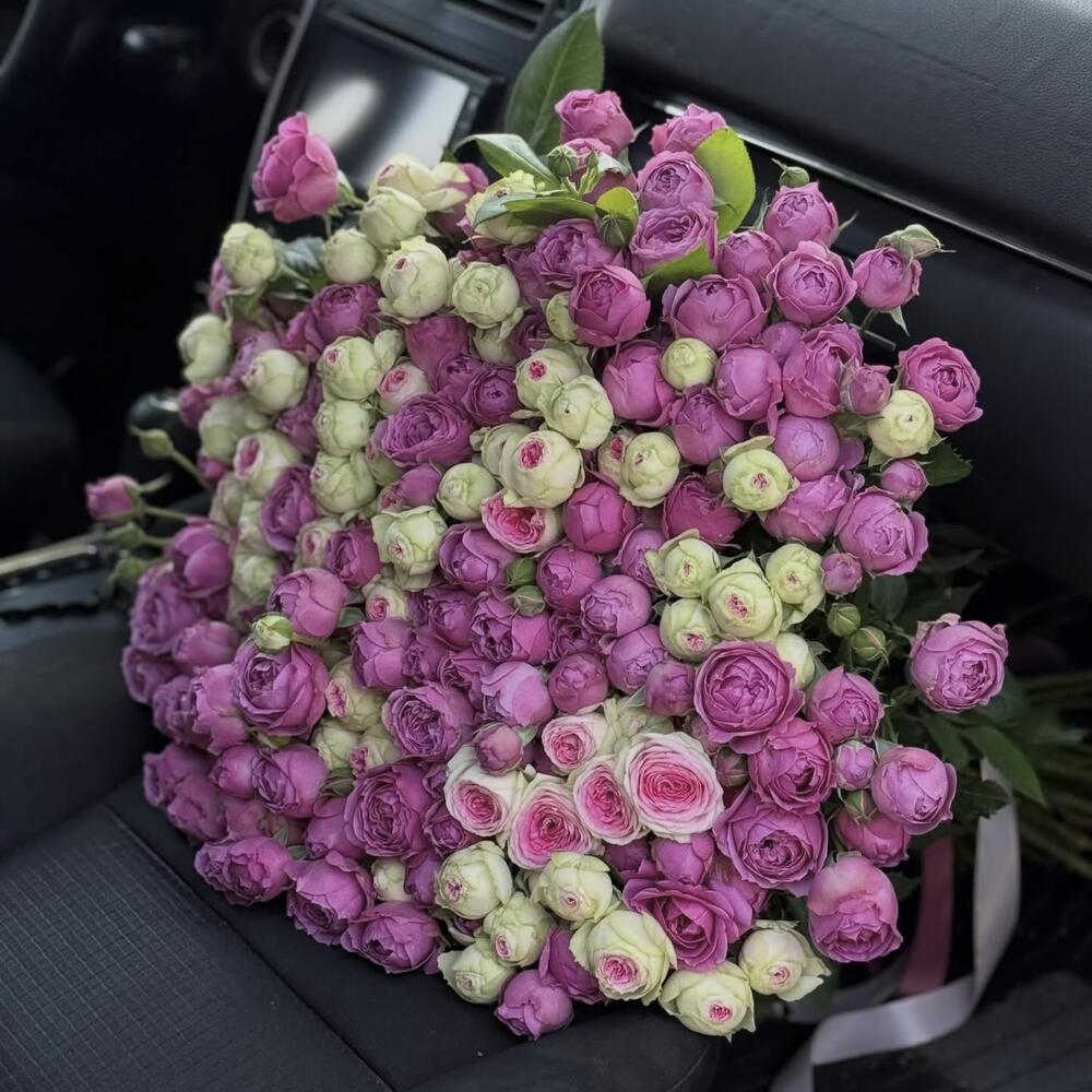💗 Роскошный букет кустовых роз микс 🩷