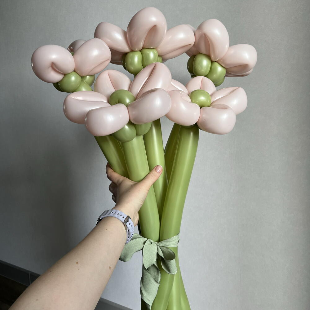 Букет из шаров, ромашки, 5 шт