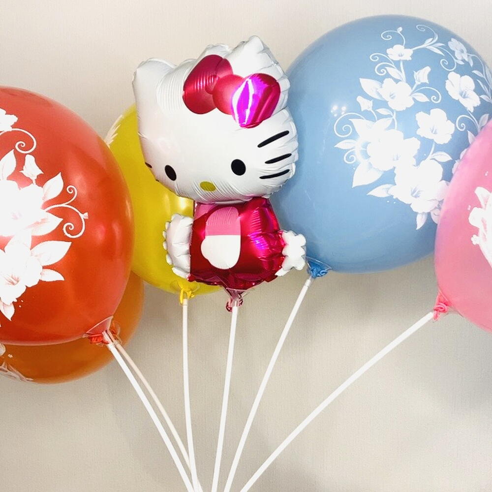 😸 Топ Воздушный Шар Привет Kitty+Шары Цветы Всего 6 ШТ N0009/Хит Продаж