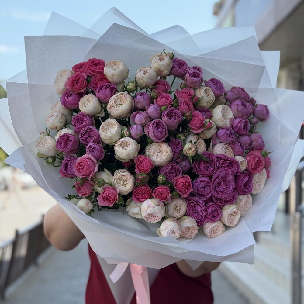 Микс кустовых роз