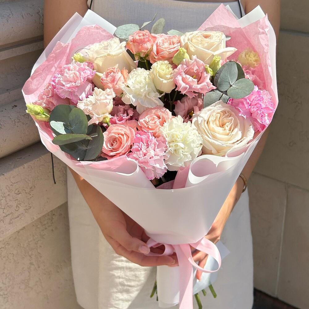 Букет «Чувства» с нежными пионовидными розами 💓🌸