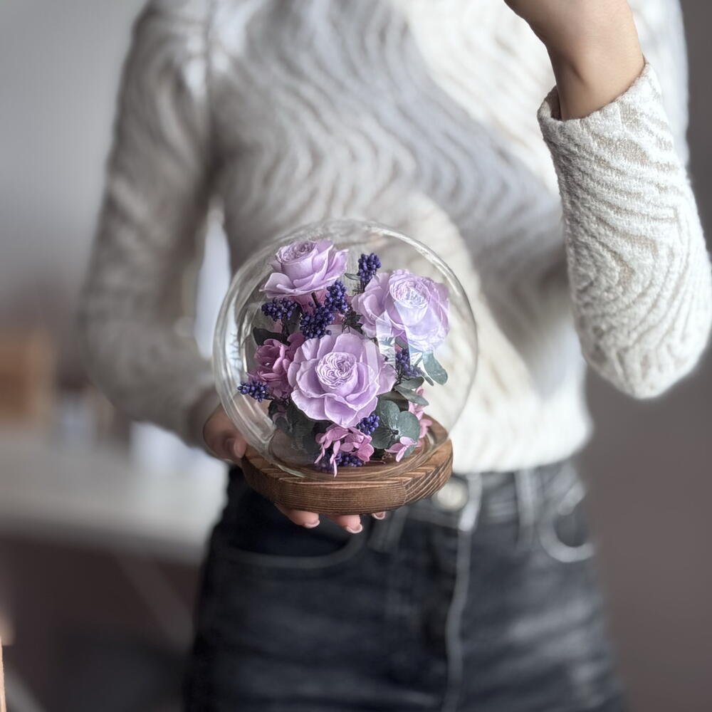Колба с розами фиолетовая 💜
