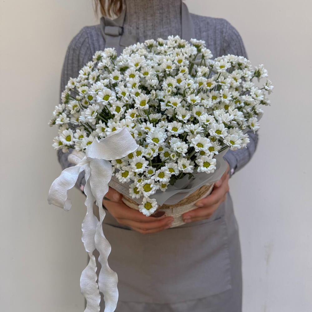 Корзинка с ромашками