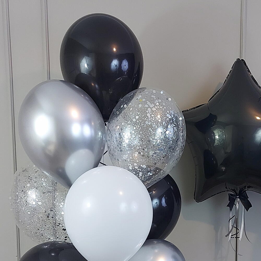 Шары для мужчины Black   Silver Glamour