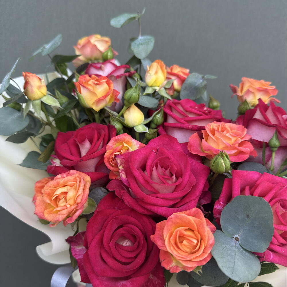 Букет-комплимент на оазисе «Flaming Rose»