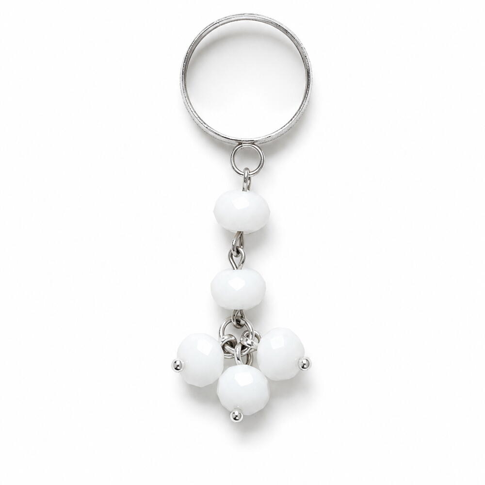 Кольцо Metal Crystals White