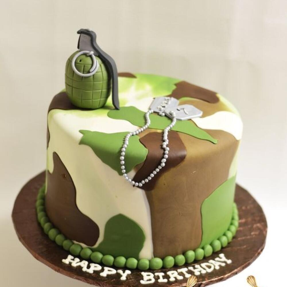 Торт в стиле милитари