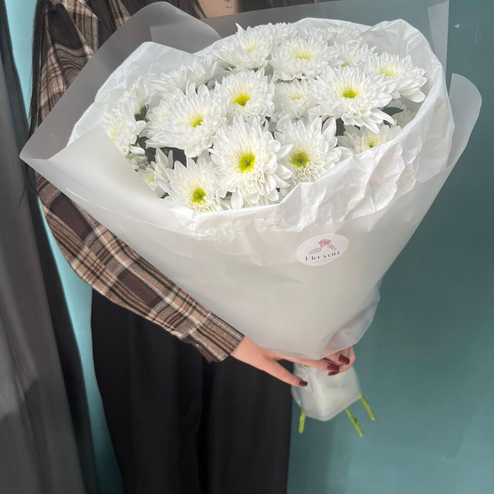 Моно из хризантем белых