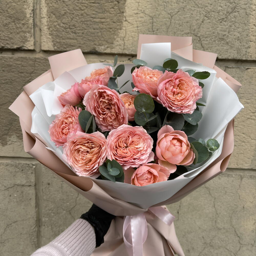Букет⭐️🎀 «Драгоценный момент» из кустовых пион роз