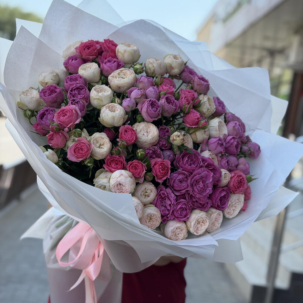 Микс кустовых роз