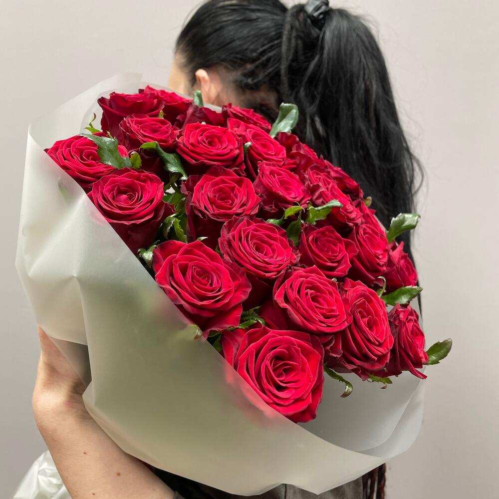 «Империя Роз» 👑🌹 моно букет 25 роз