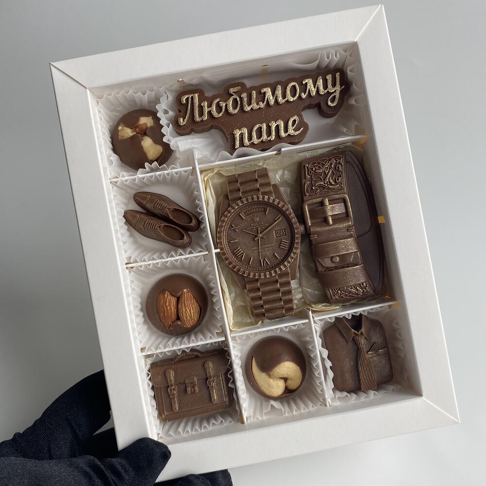 Набор из молочного шоколада «любимому папе»