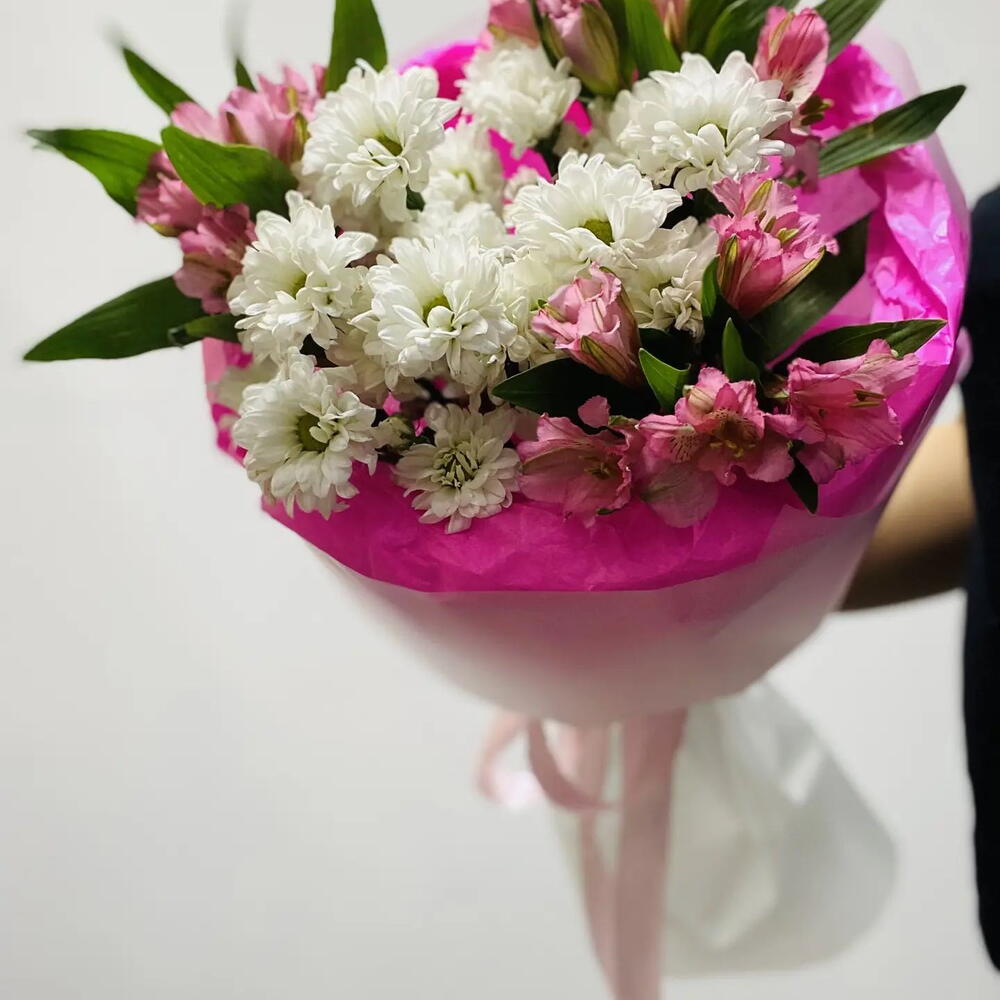 Хризантемы и альстромерии🌸
