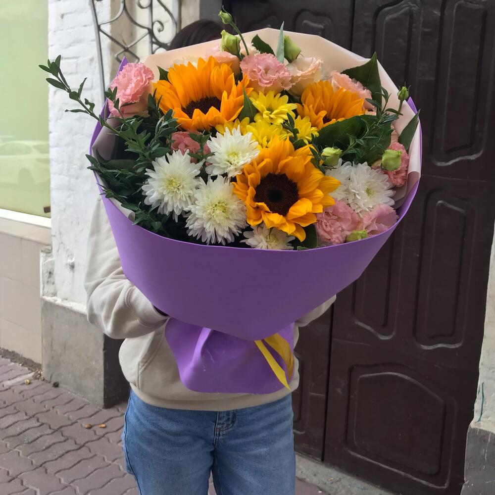 Букет с подсолнухами 😍