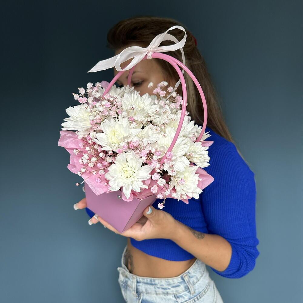 Праздничная сумочка с хризантемами 🌸