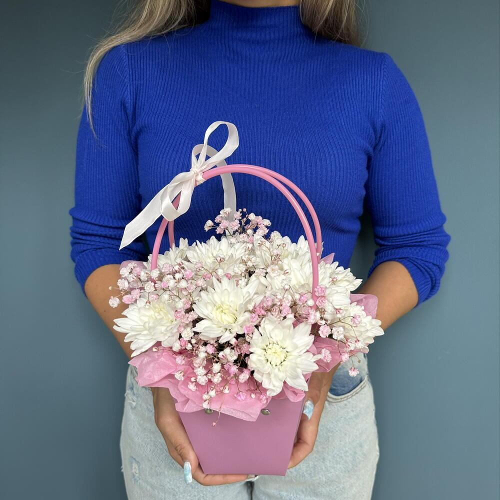 Праздничная сумочка с хризантемами 🌸