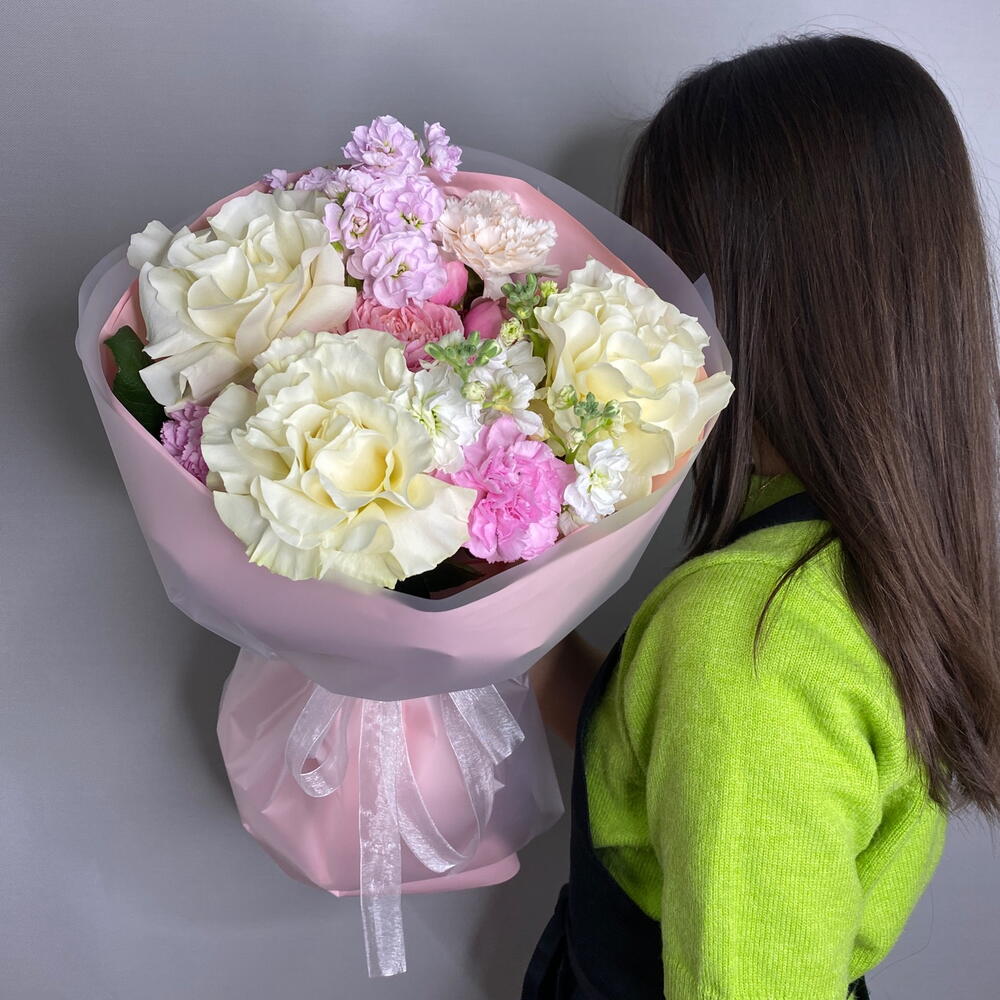 Мороженное🌸💓 французская Роза,ароматная маттиола и кудрявые диантусы🌸🍨