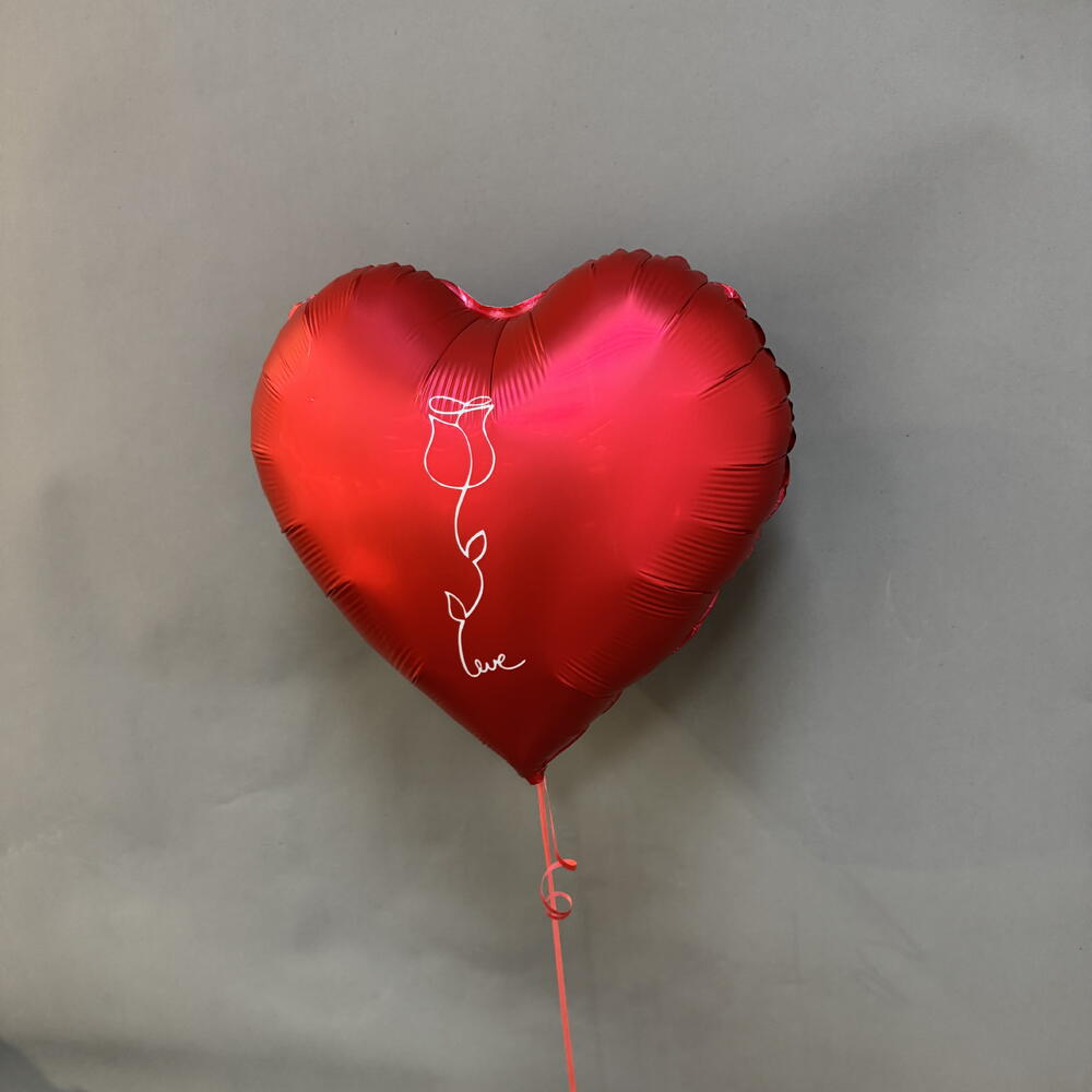 Шар в форме красного сердца «Love