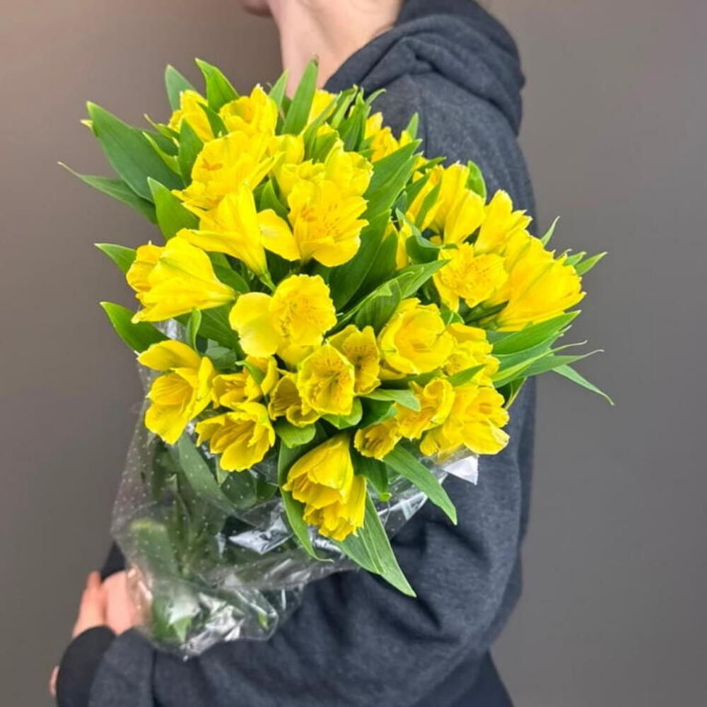 Пачка Альстромерия лимонная, 10 шт