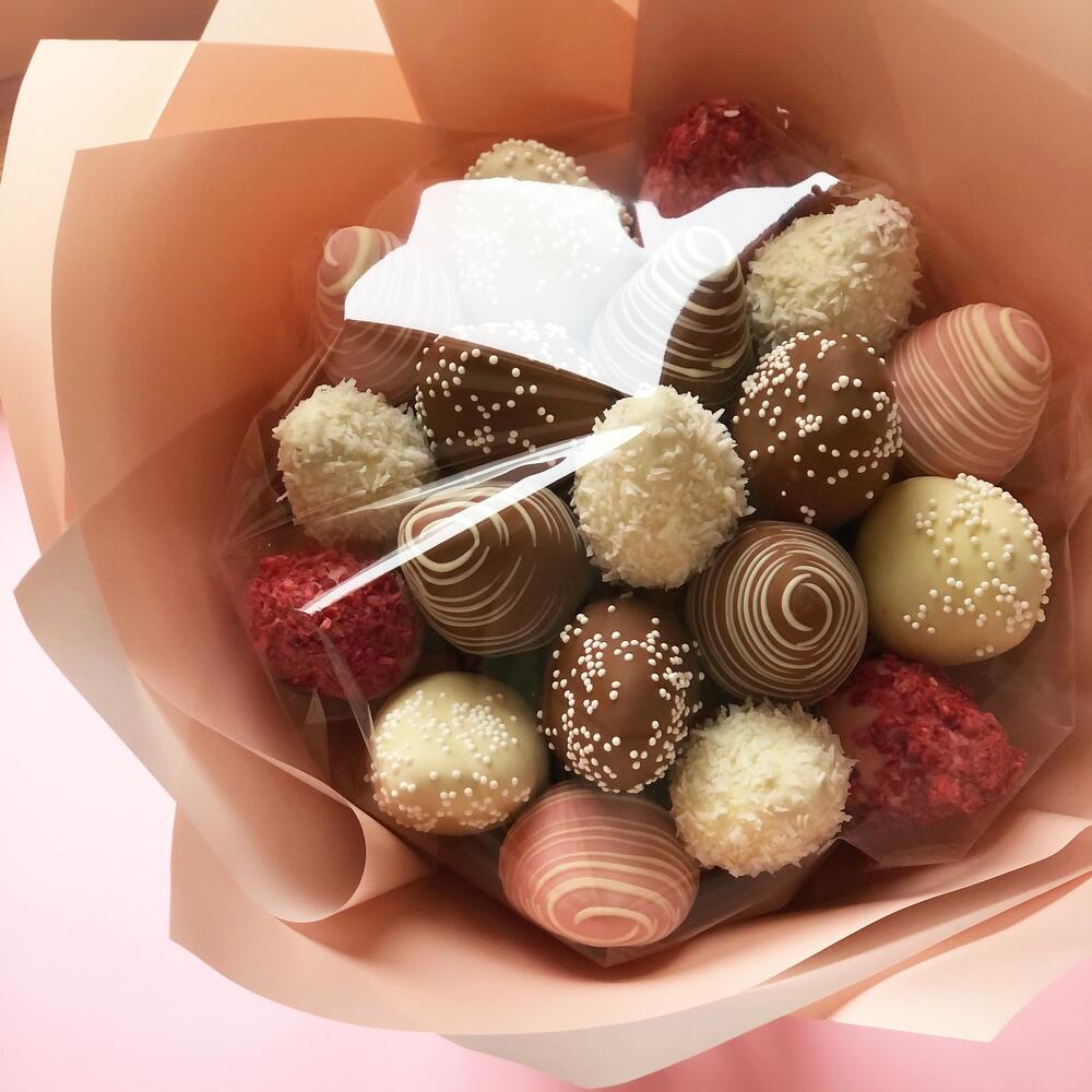 Букет из клубники в шоколаде 7