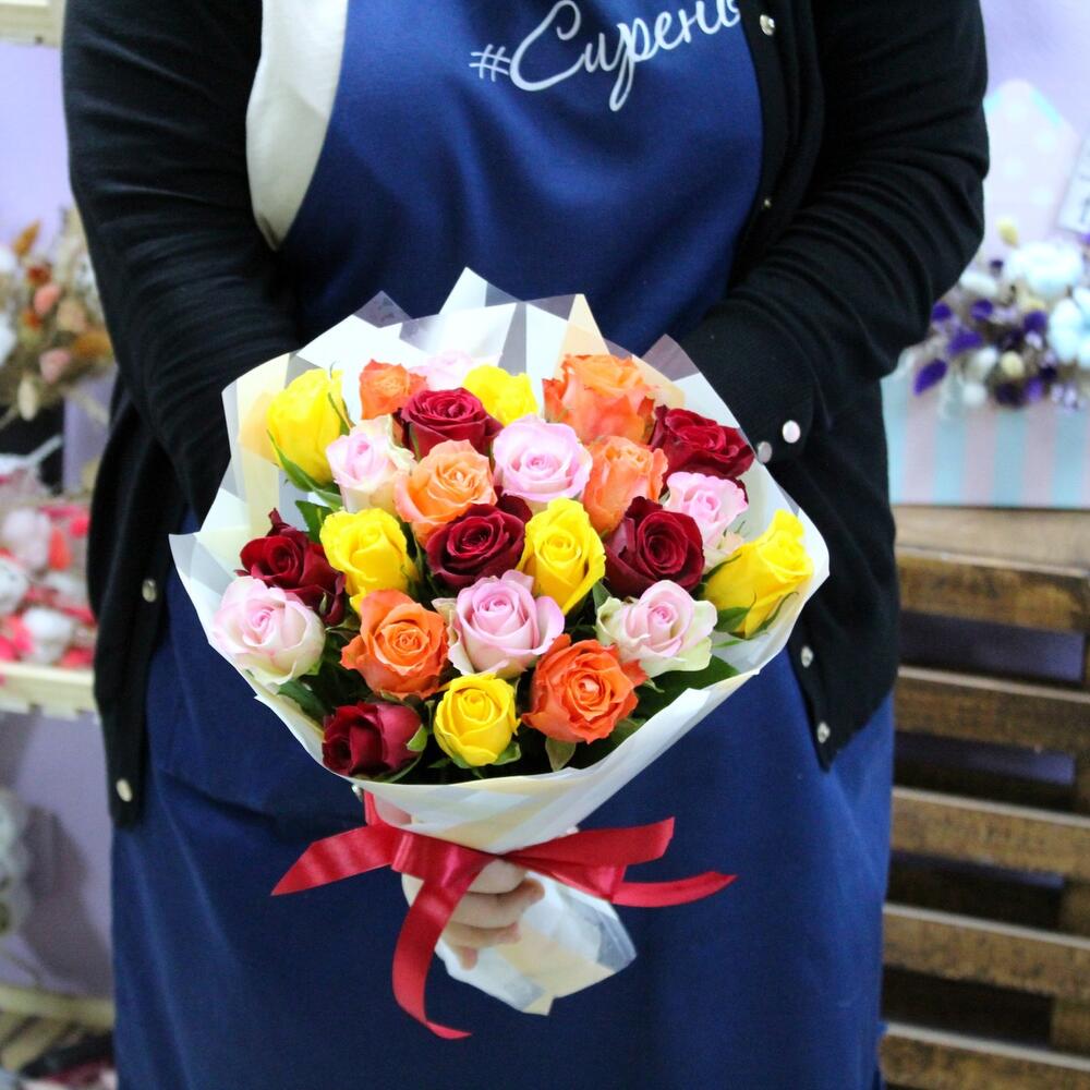 25 розочек микс, Цветы и подарки в Перми, купить по цене 1995 RUB ...