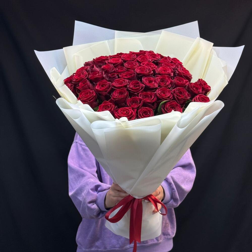 Букет из роз 51 шт 🌹